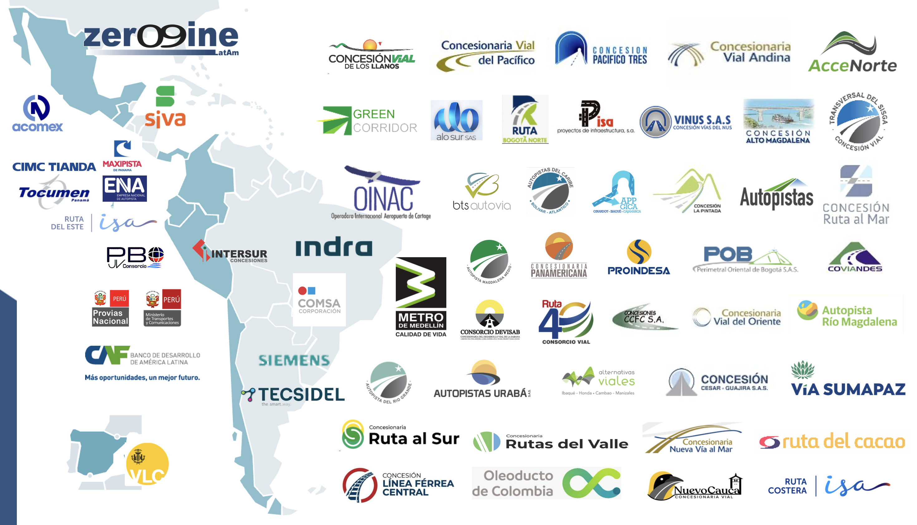 Mapa de clientes activos de Galgo