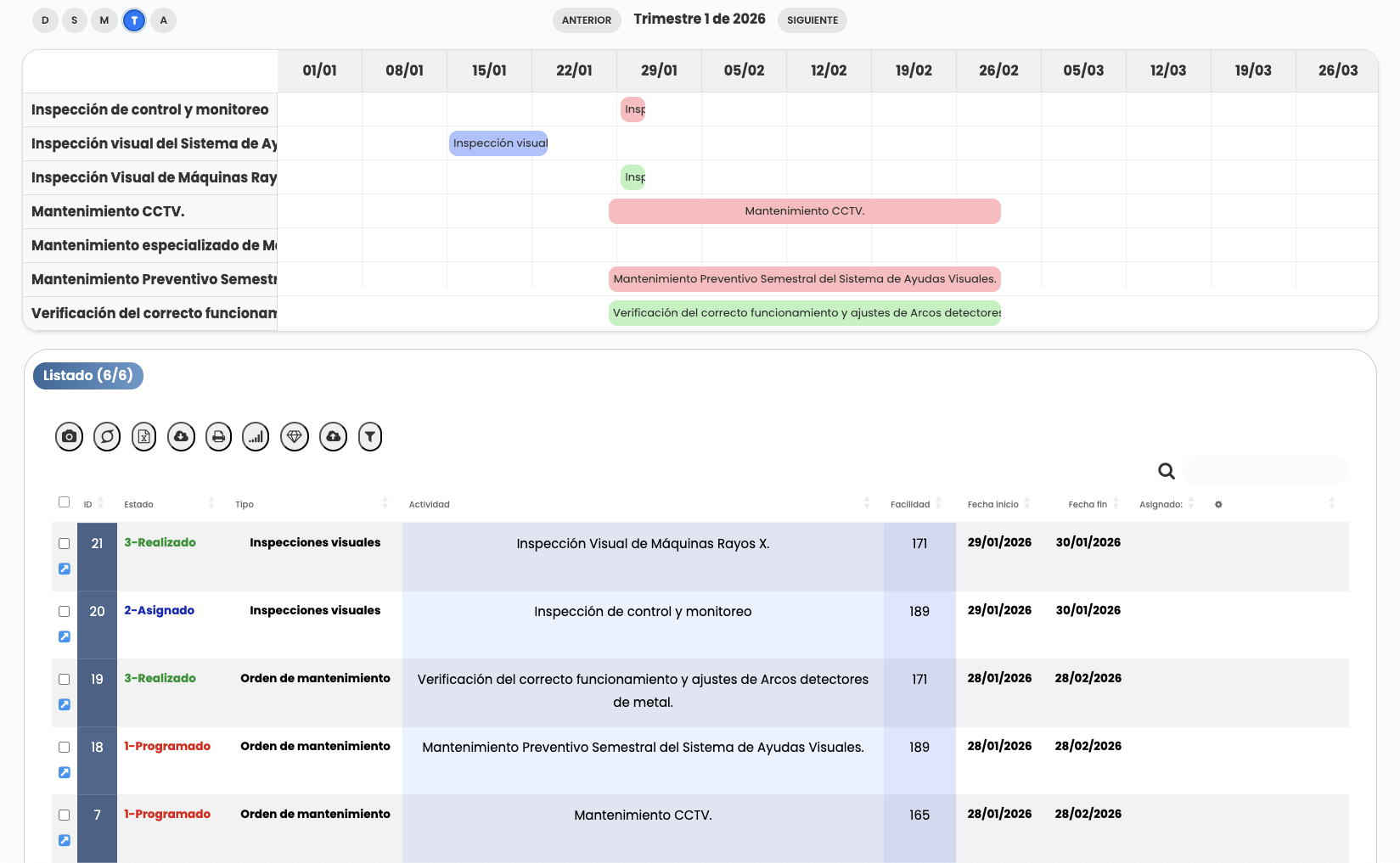 Plan de mantenimiento programado